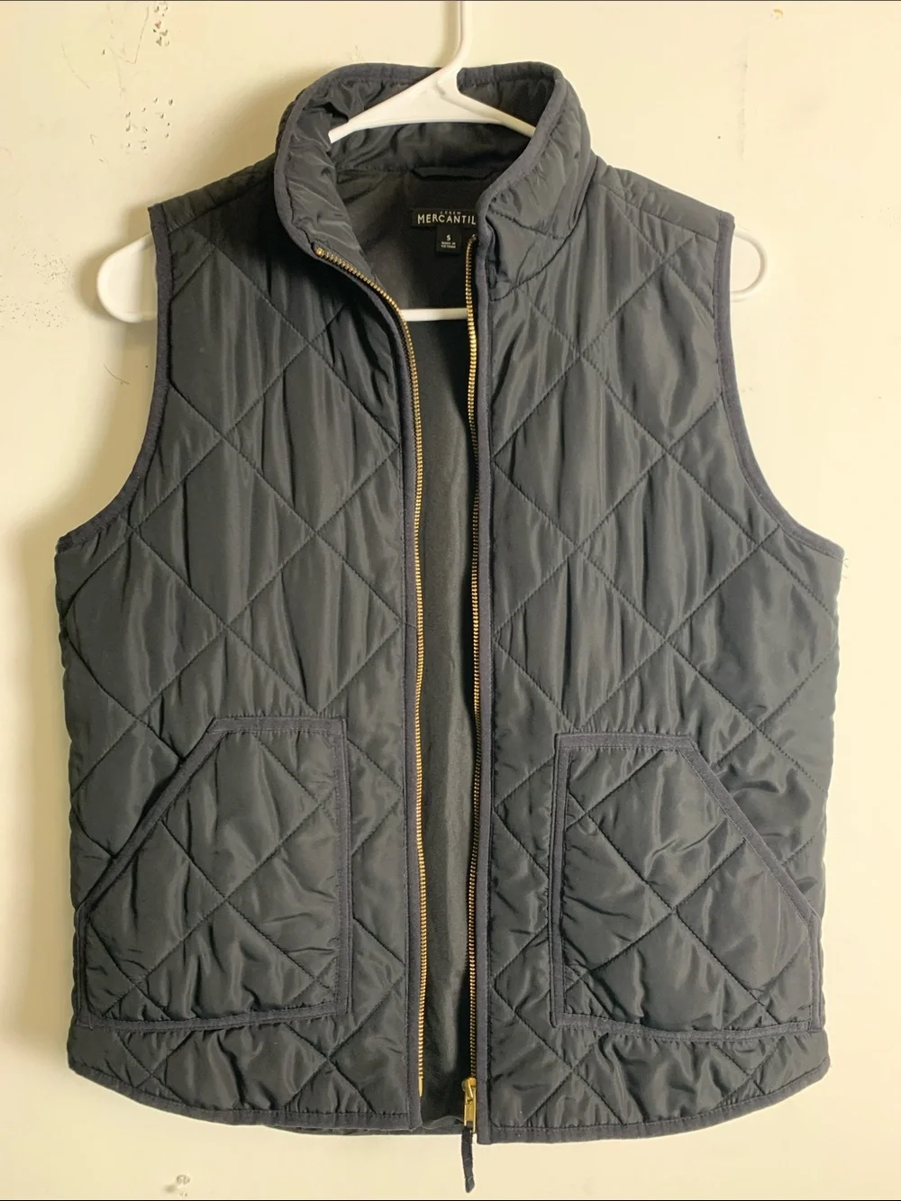 J. Crew Quilted Vest in Charcoal